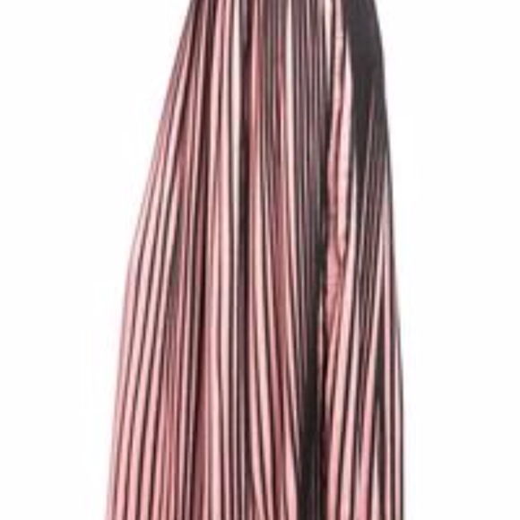 Pink and Black Pleated Skirt - Picture 2 of 4